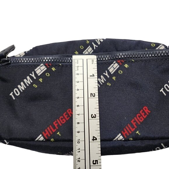 Tommy Hilfiger Unisex Fanny Pack Crossbody Polyester 3 Slots Zipper Navy - Picture 5 of 12